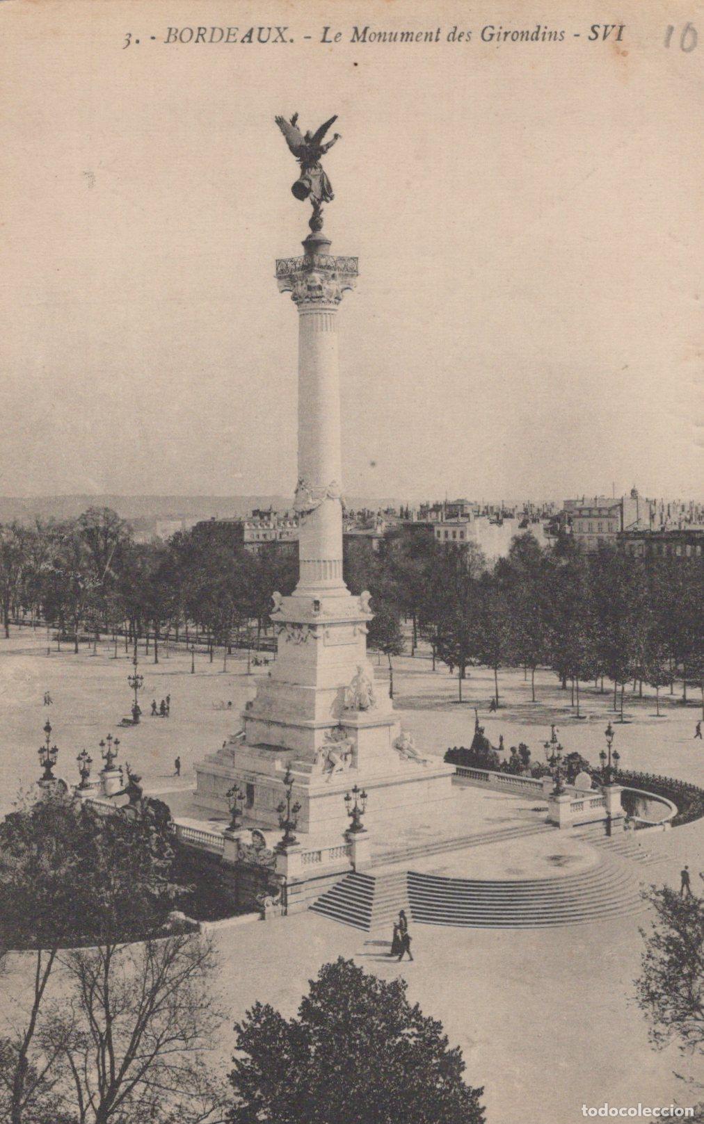 Postkarten: France Bordeaux Monument des Girondins Place des Quinconces 1914 *YAC261