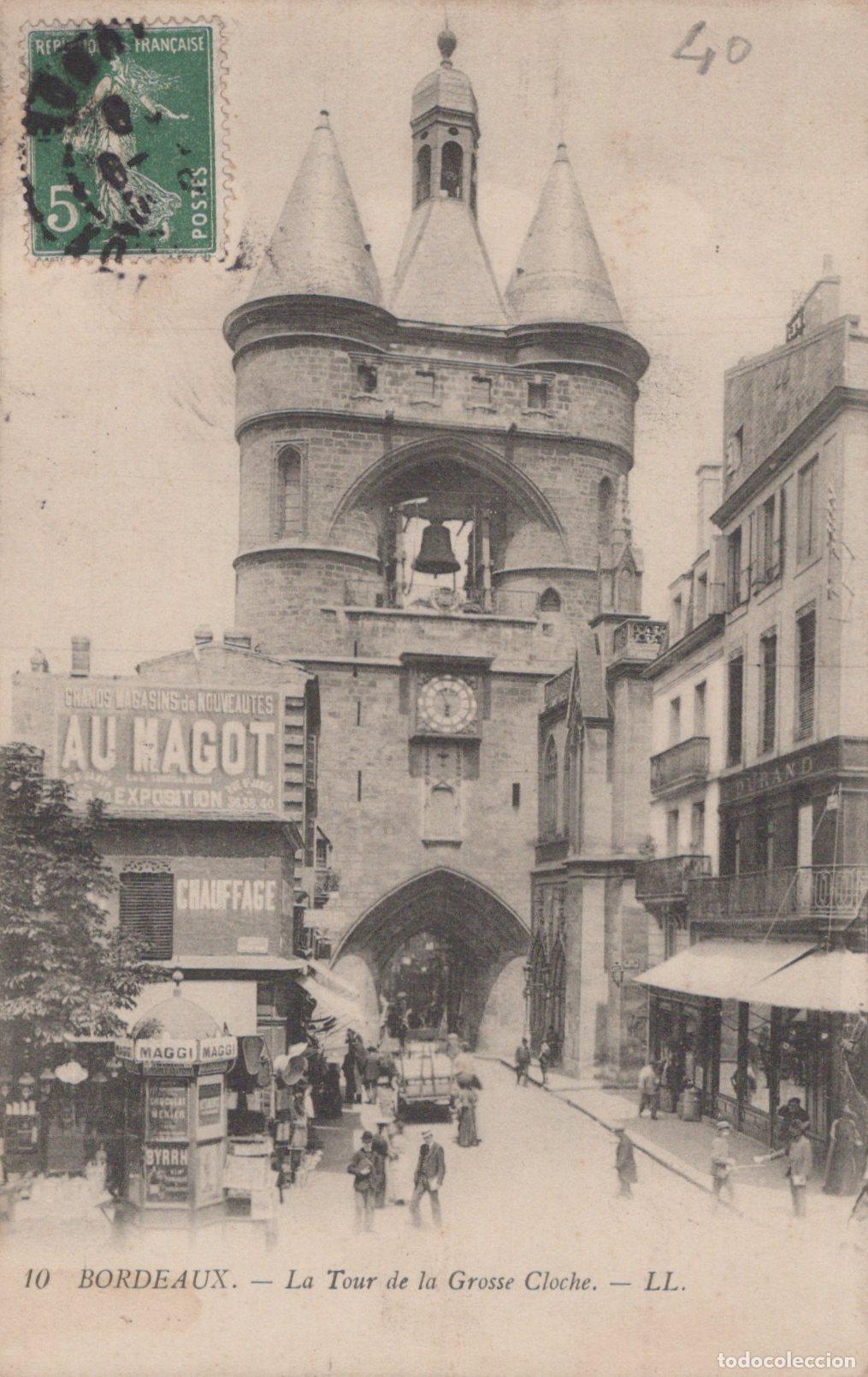 Postkarten: France Bordeaux La Grosse Cloche Rue Anim&eacute;e &Eacute;crite *YAC268