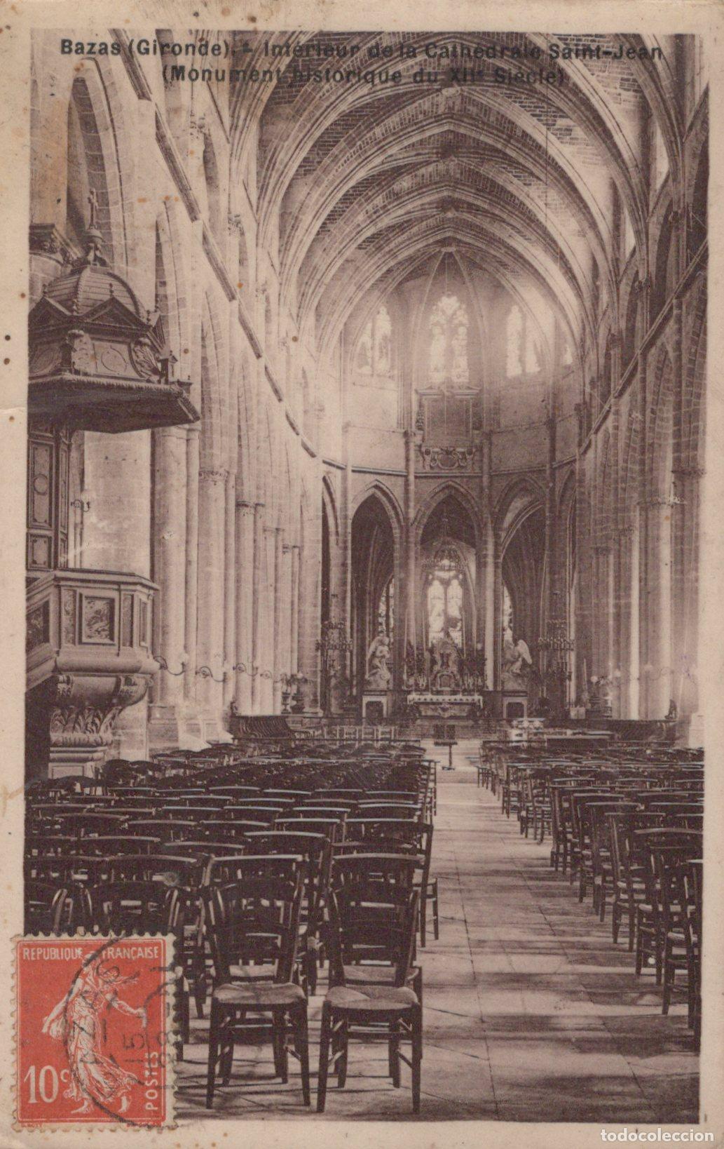 Postkarten: France Bazas Int&eacute;rieur Cath&eacute;drale Saint Jean Architecture Gothique *YAC281