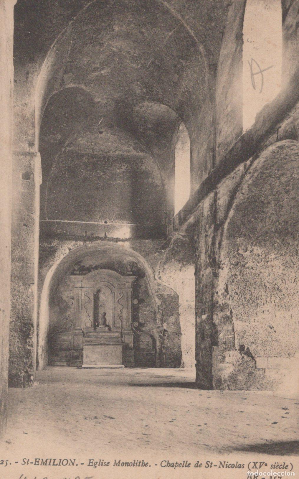 Cartes Postales: France St Emilion &Eacute;glise Monolithe Chapelle St Nicolas Unposted *YAC215