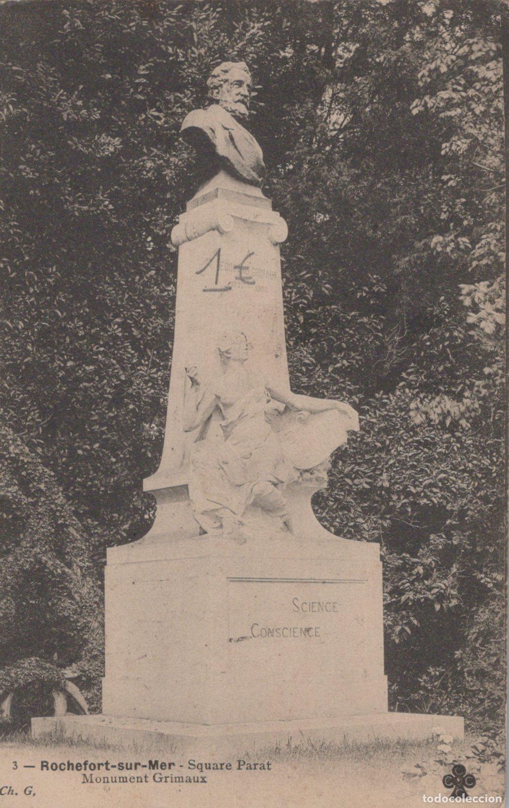Cartes Postales: France Rochefort sur Mer Square Parat Monument William Ponty *YAC288