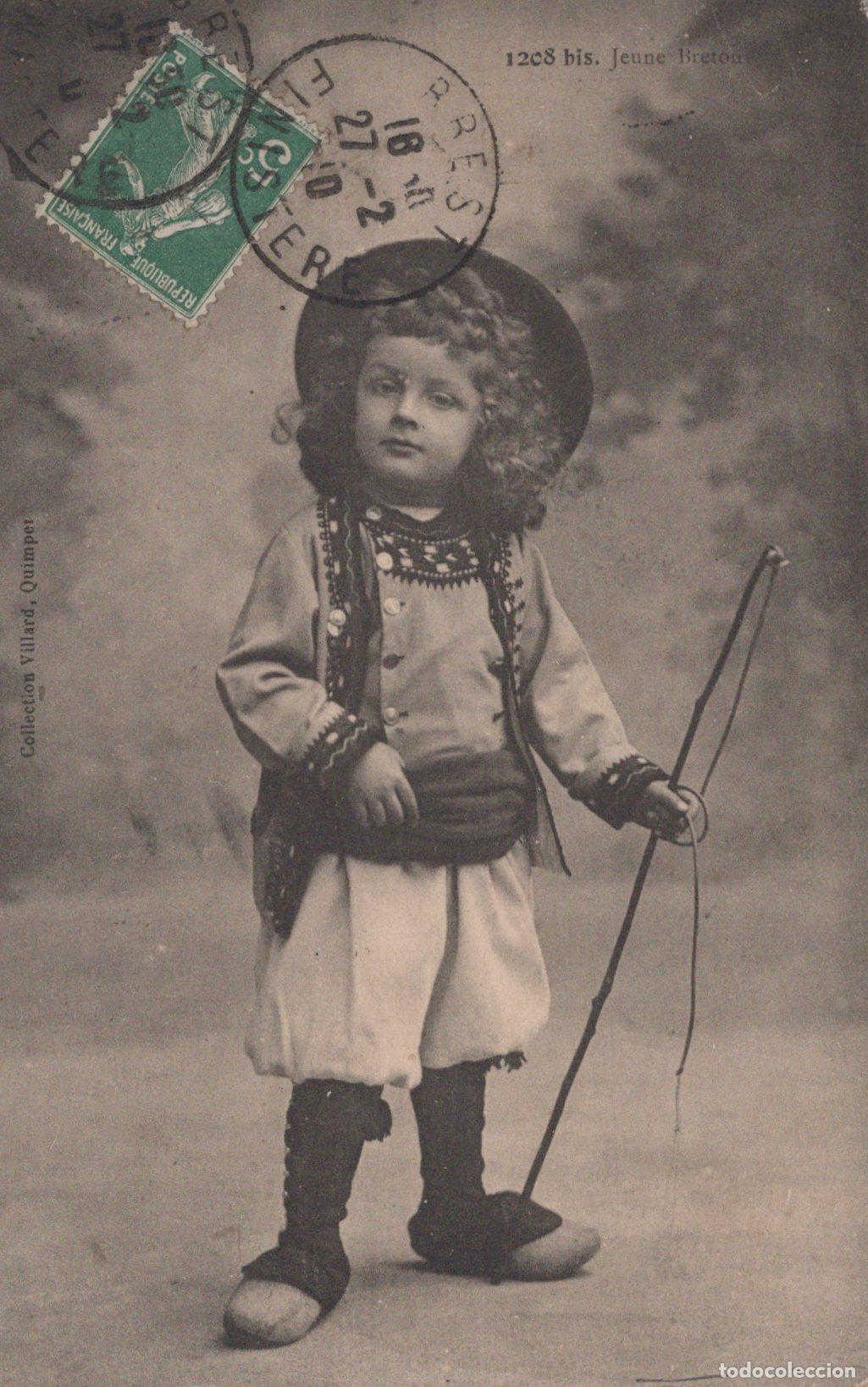 Cartes Postales: France Quimper Bretagne Enfant Jeune Breton Costume Traditionnel *YAC227