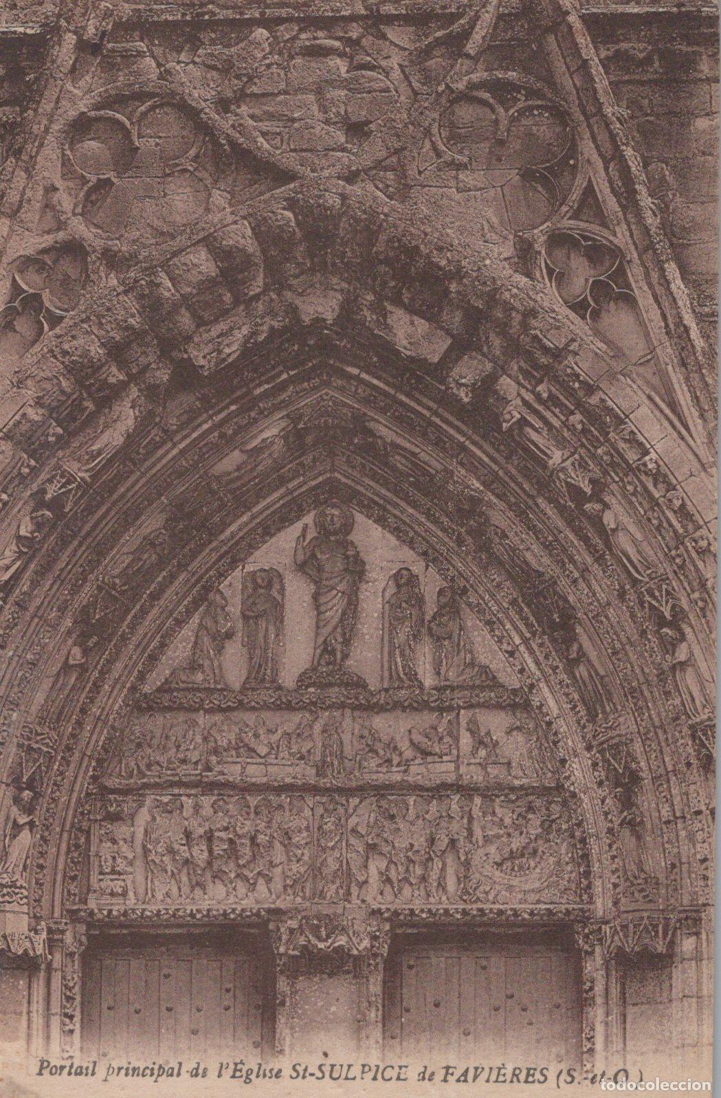 Cartes Postales: France Favi&egrave;res &Icirc;le de Portail &Eacute;glise Saint Sulpice *YAC240
