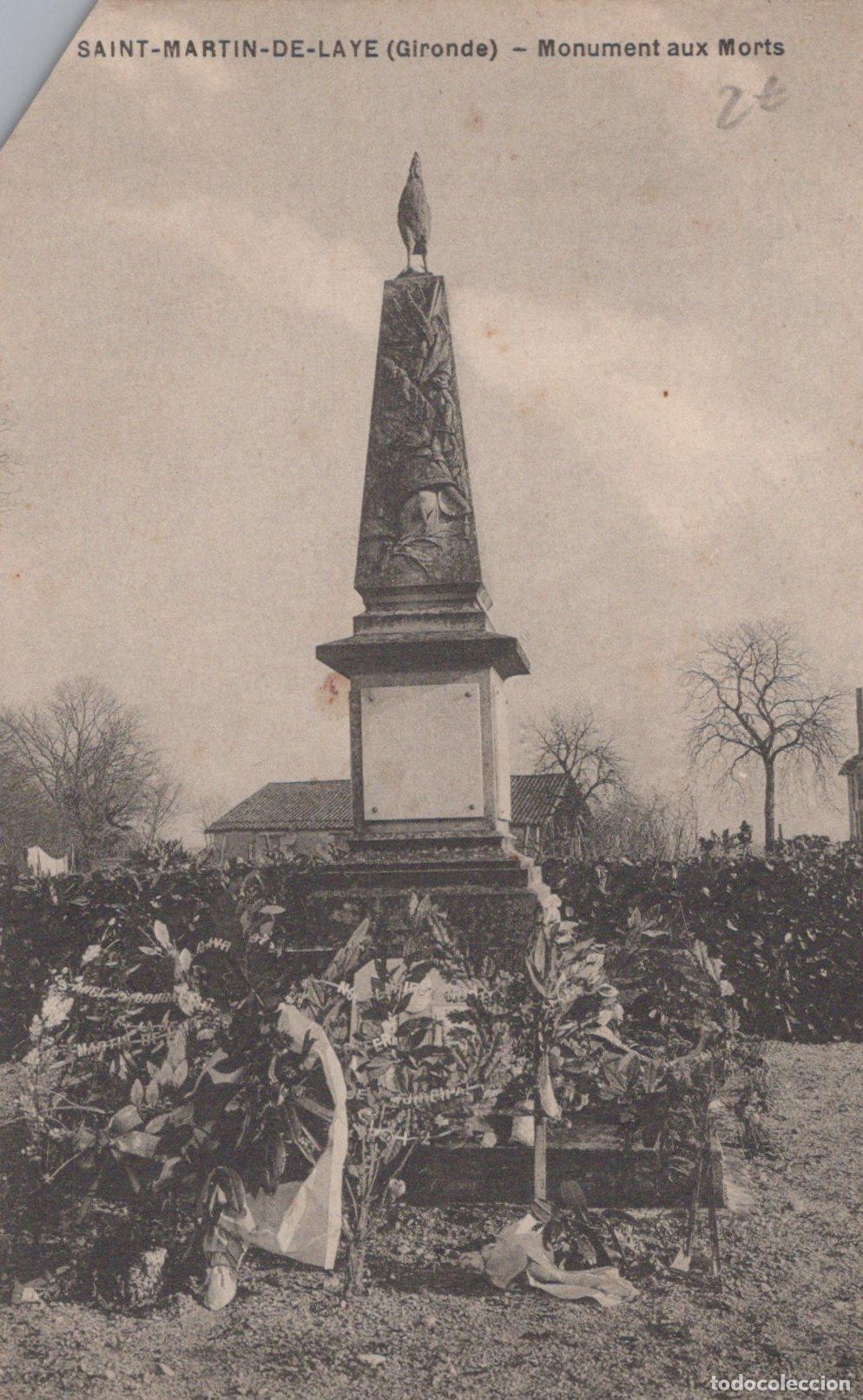 Cartes Postales: France Saint Martin de Laye Monument Aux Morts de la Grande Guerre *YAC242