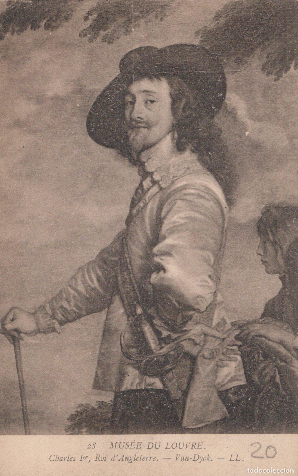 Postales: France Paris Mus&eacute;e du Louvre Portrait Charles Ier van Dyck Unposted *YAC360
