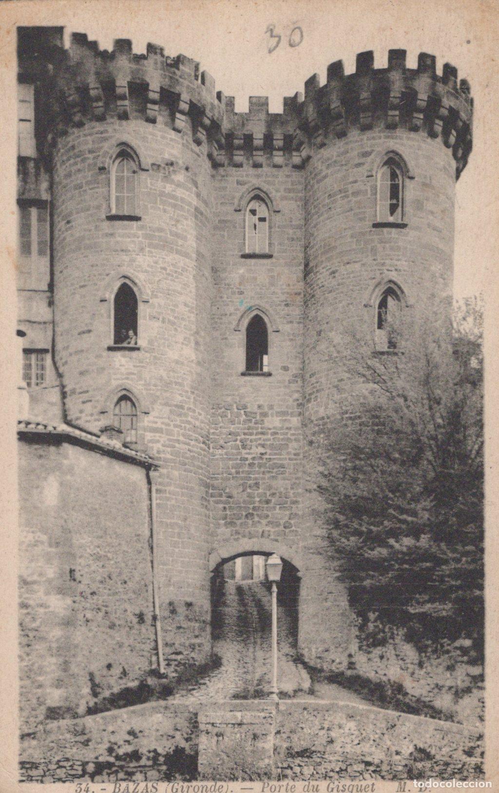 Cartes Postales: France Bazas Porte du Gisquet Architecture M&eacute;di&eacute;vale Post&eacute;e *YAC282