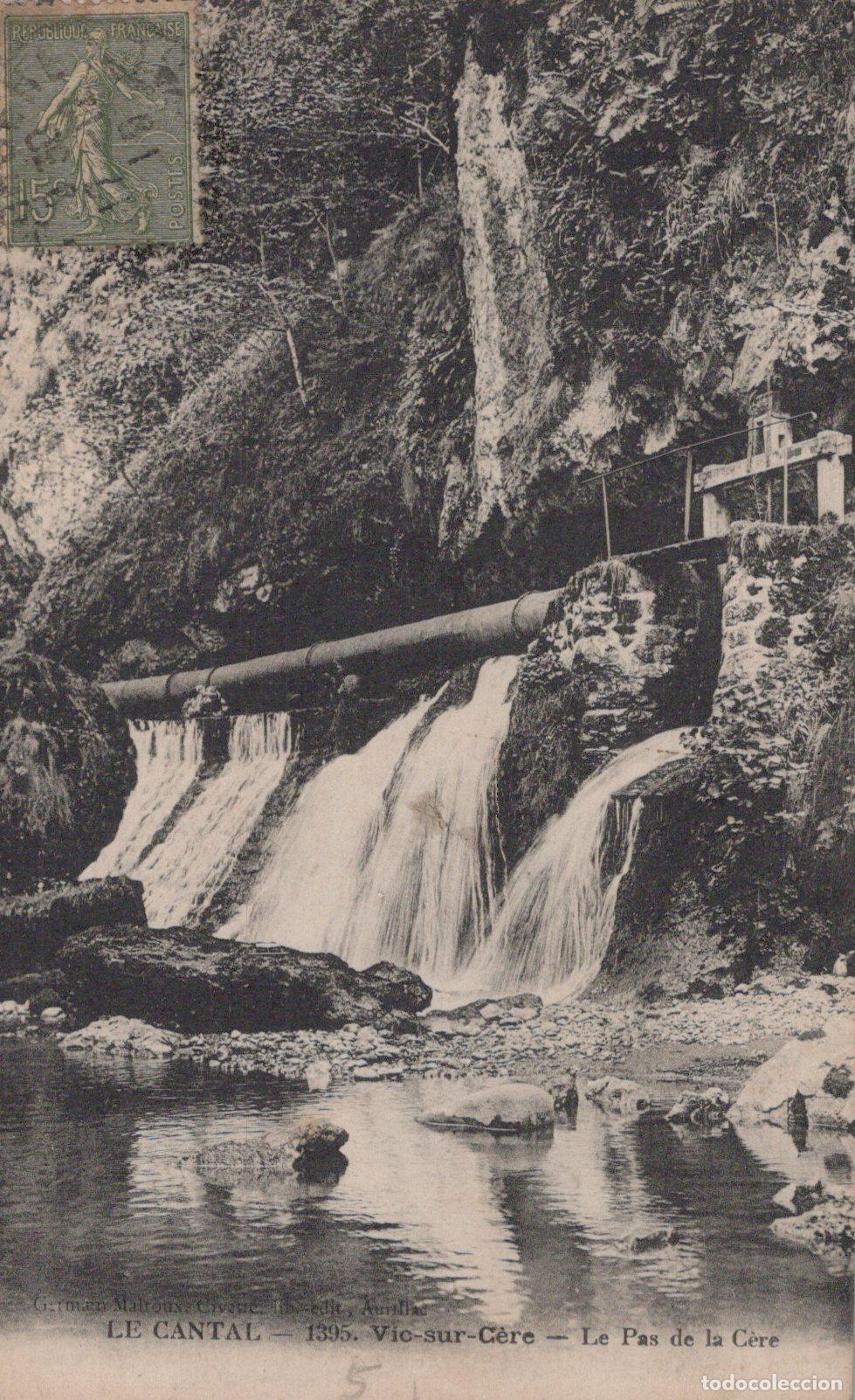 Cartes Postales: France VIC sur C&egrave;re Paysage Cascade et Conduit Hydraulique *YAC302
