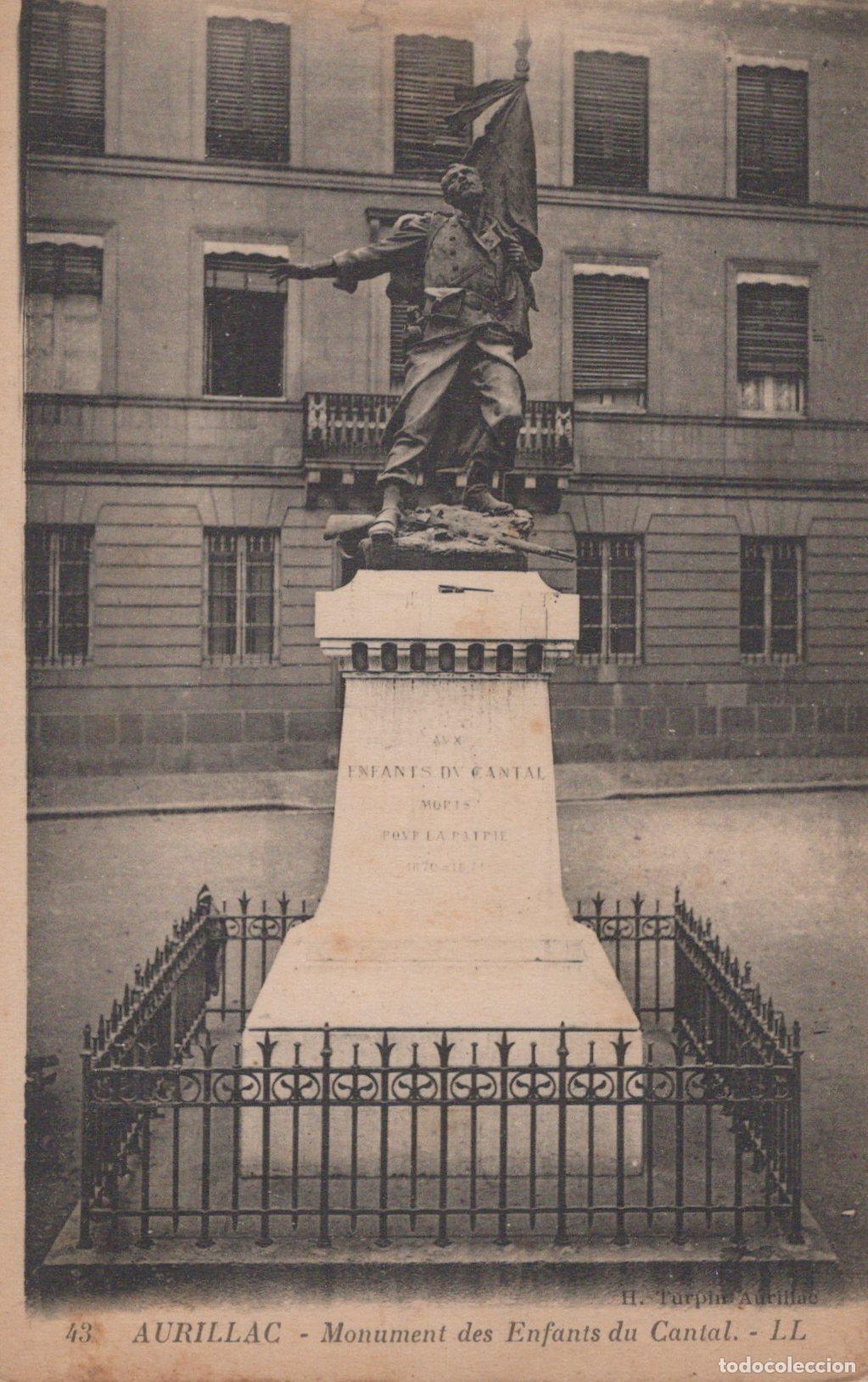 Cartoline: France Aurillac Cantal Monument Enfants Patrie 1870 71 Soldat Unposted *YAC329
