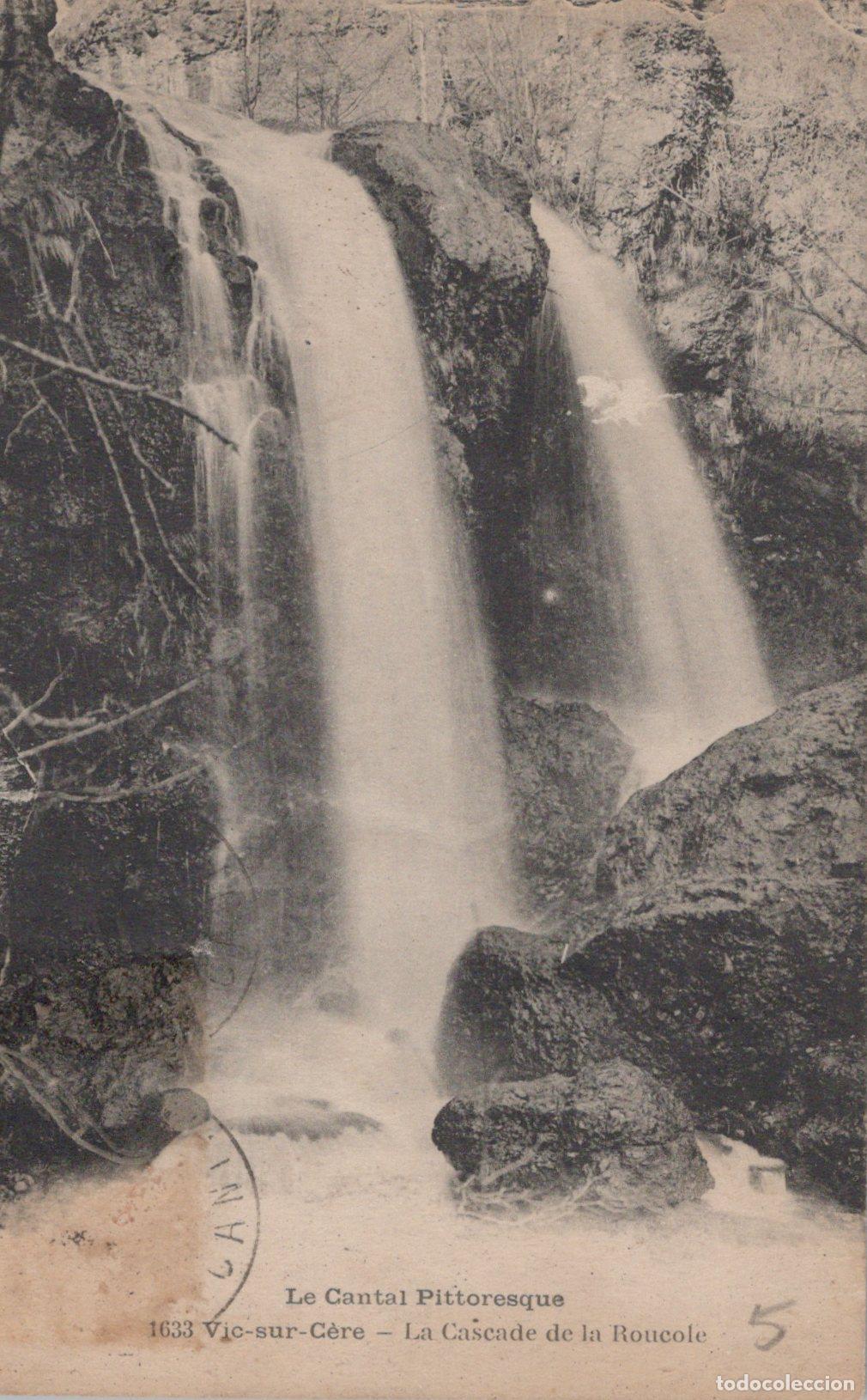 Cartoline: France VIC sur C&egrave;re Cascade de la Roucole Paysage Naturel *YAC337