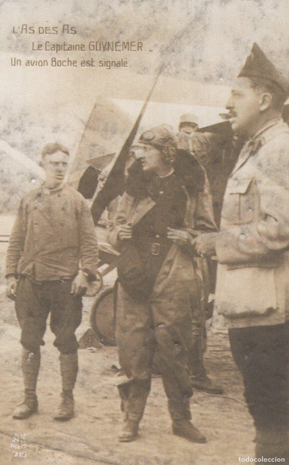 Cartoline: France L AS des AS Capitaine Guynemer Pilote Wwi Sc&egrave;ne Unposted *YAC349
