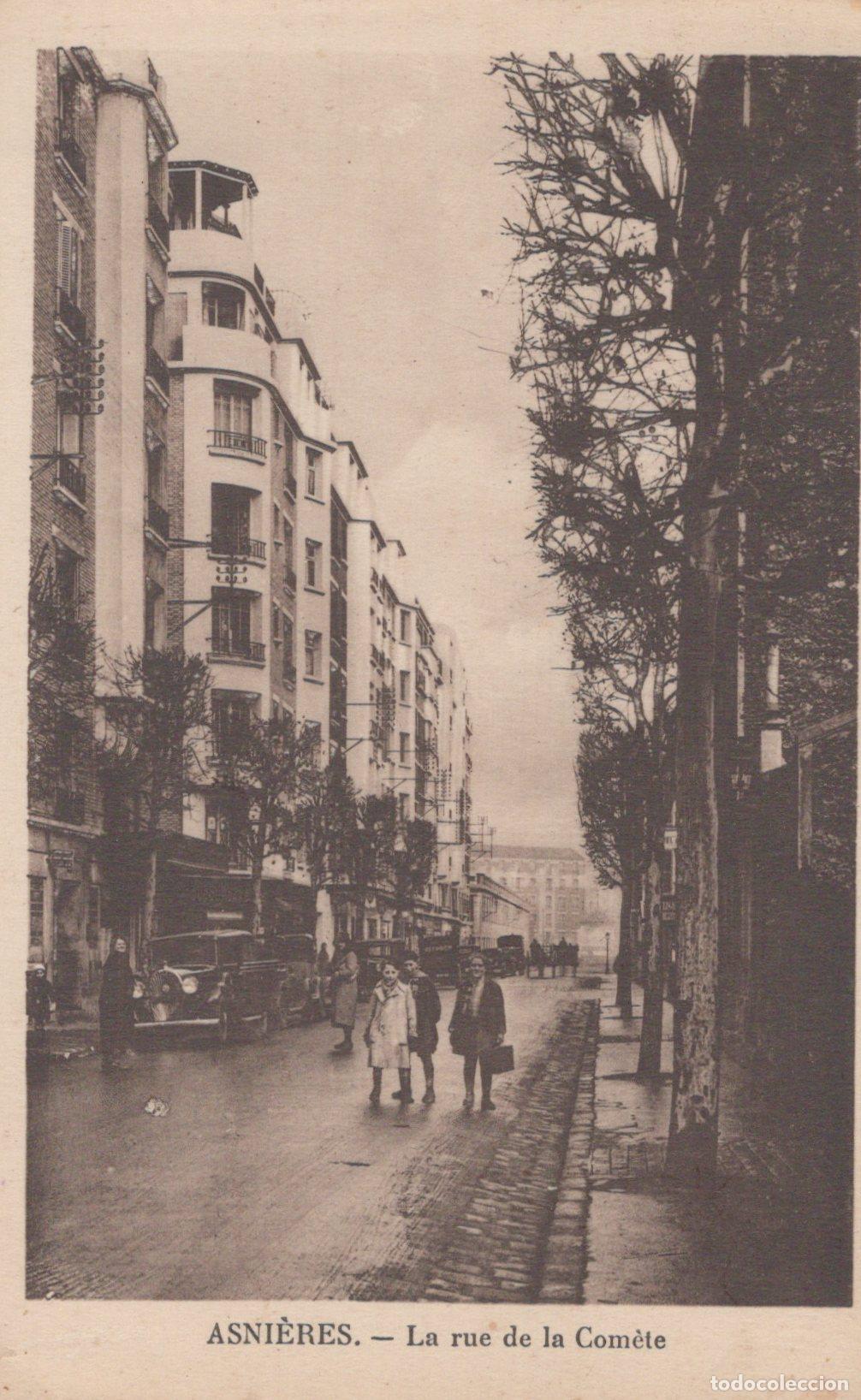 Postkarten: France Asni&egrave;res Rue de la Com&egrave;te Architecture Urbaine Unposted *YAC483