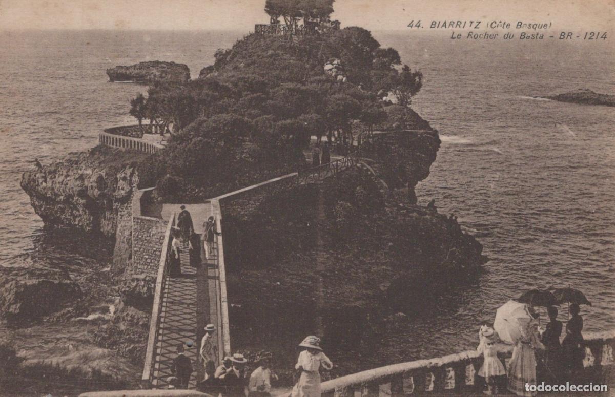 Postkarten: France Biarritz Rocher du Basta Paysage C&ocirc;tier Affranchie *YAC503