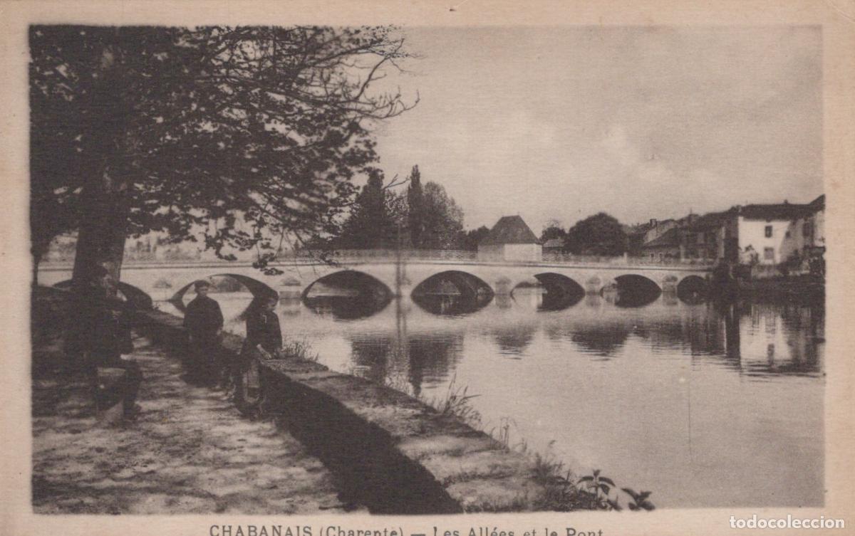 Postkarten: France Chabanais Pont All&eacute;es et Rivi&egrave;re Architecture et Paysage Unposted *YAC518