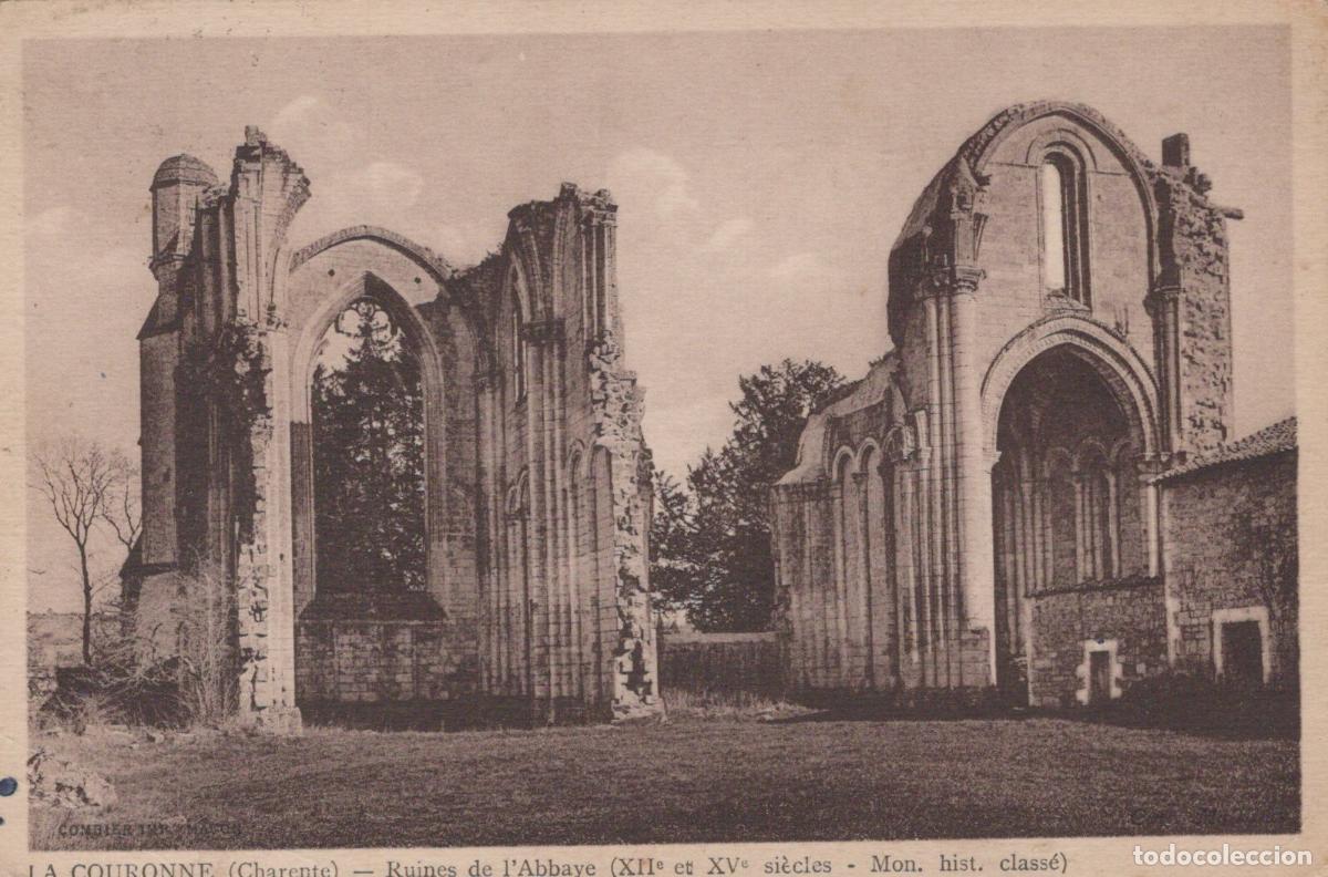 Postkarten: France La Couronne Ruines Abbaye Xiie Xve S Architecture *YAC523