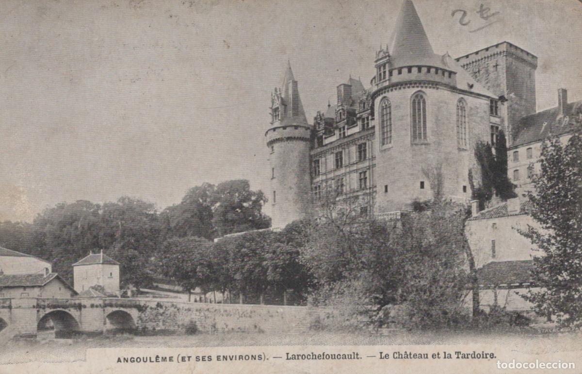Postkarten: France La Rochefoucauld Charente Ch&acirc;teau et Pont sur la Tardoire *YAC528