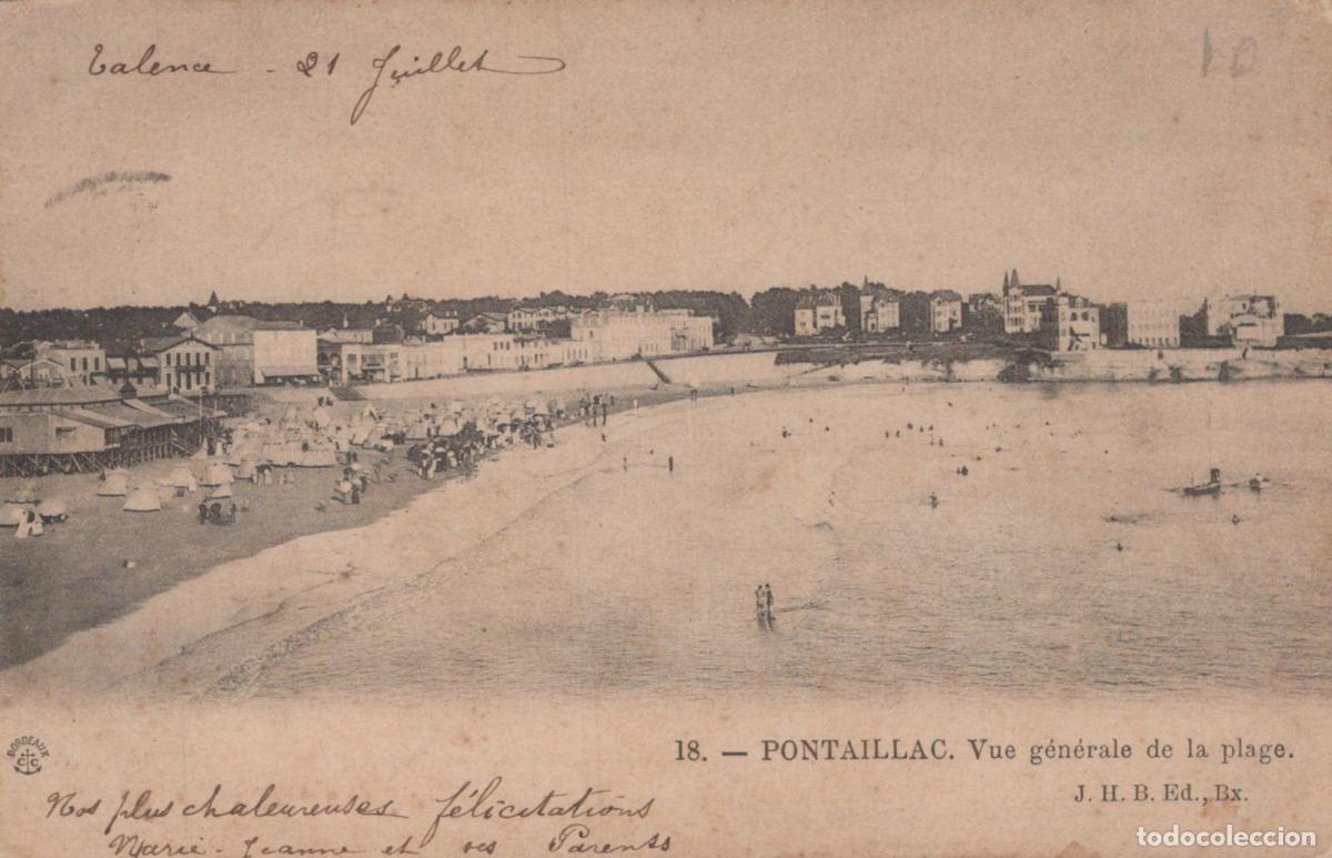 Postkarten: France Pontaillac Vue G&eacute;n&eacute;rale Plage Station Baln&eacute;aire *YAC532