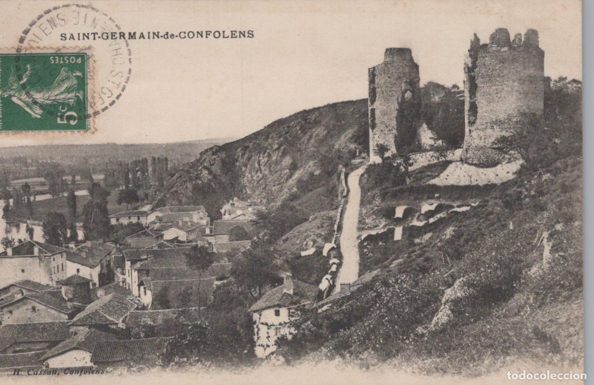 Postkarten: France Saint Germain de Confolens Ruines du Ch&acirc;teau et Village *YAC545