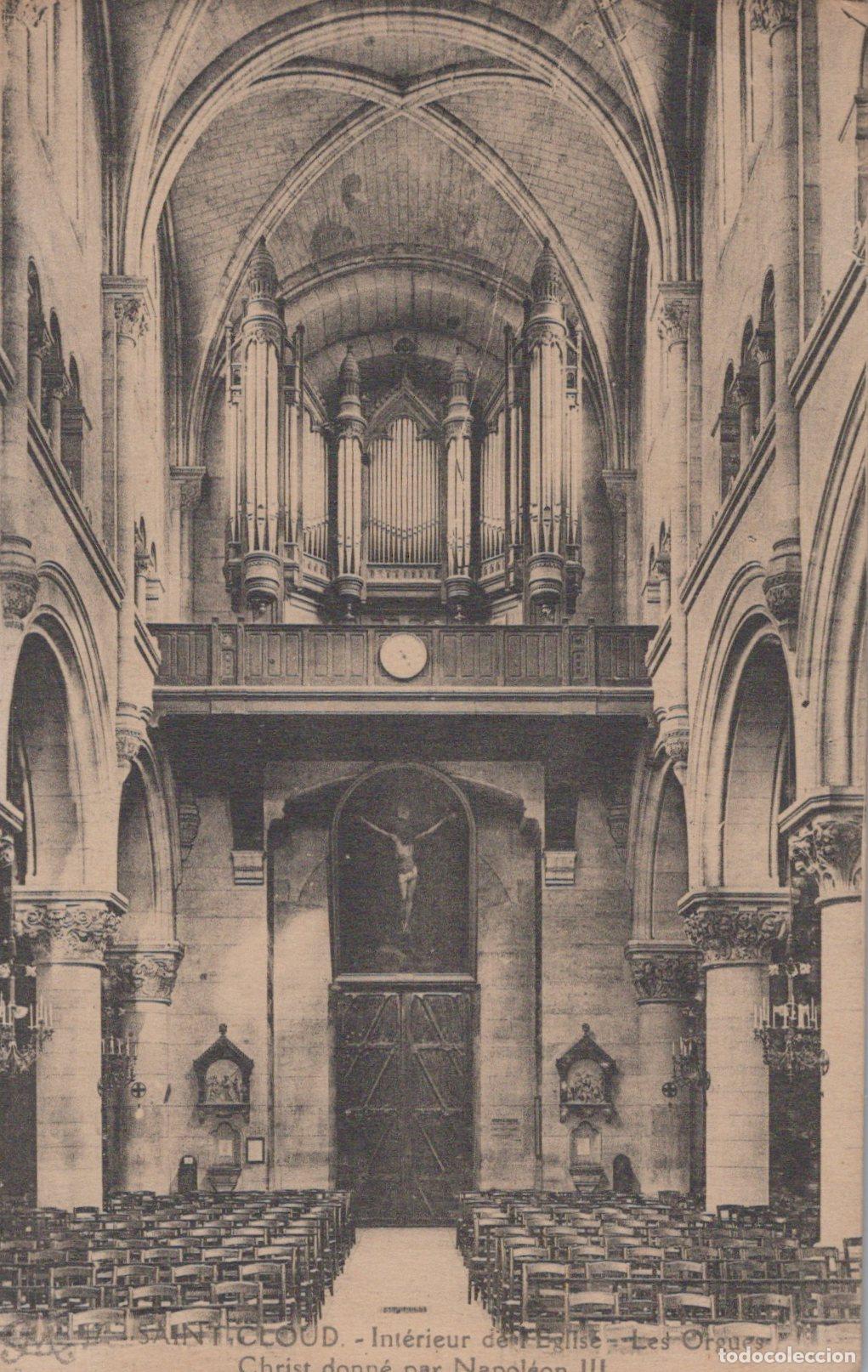 Postkarten: France Saint Cloud &Icirc;le de Int&eacute;rieur &Eacute;glise Orgues Christ Napol&eacute;on III *YAC424