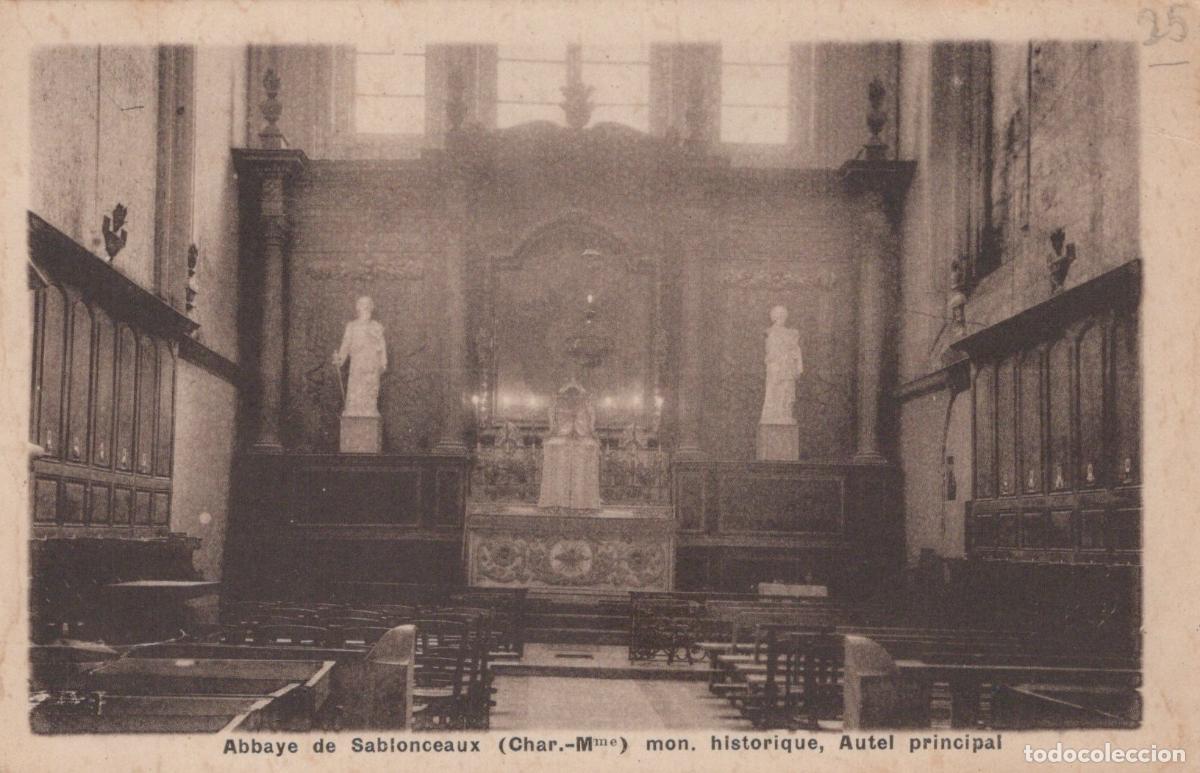Cartes Postales: France Sablonceaux Abbaye de Autel Principal 1945 *YAC577