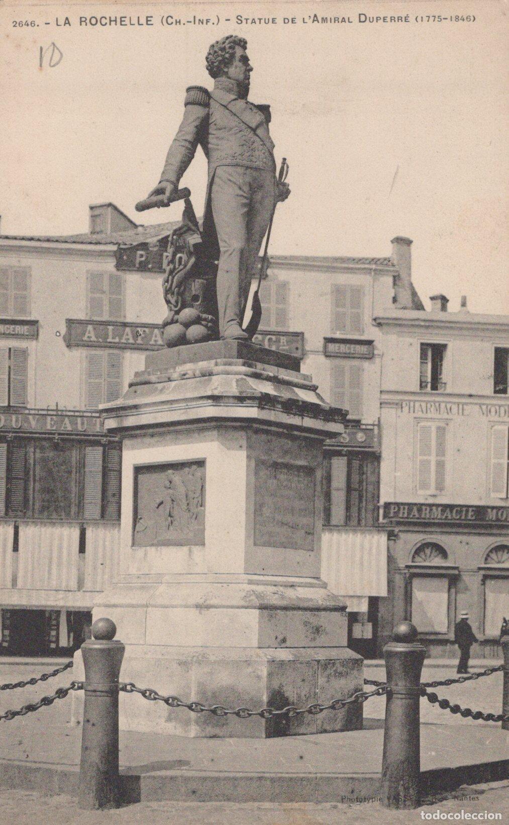 Cartes Postales: France La Rochelle Statue Amiral Duperr&eacute; Unposted *YAC449