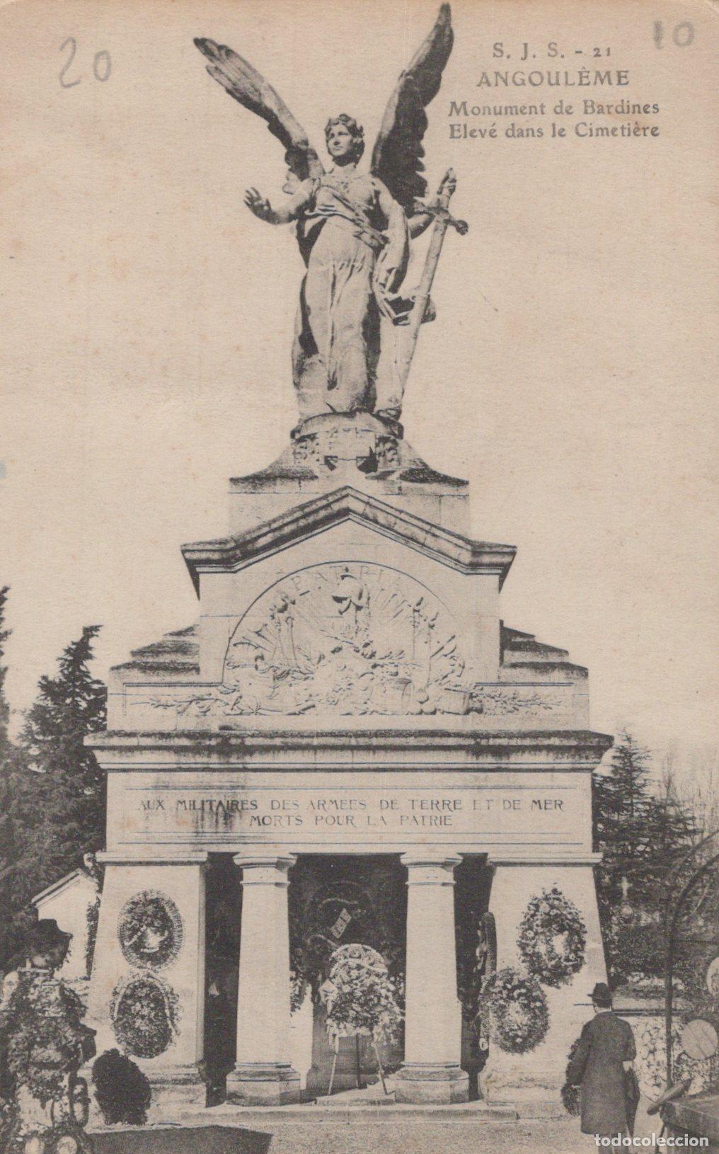 Postais: France Angouleme Monument de Bardines M&eacute;morial Aux Militaires *YAC469