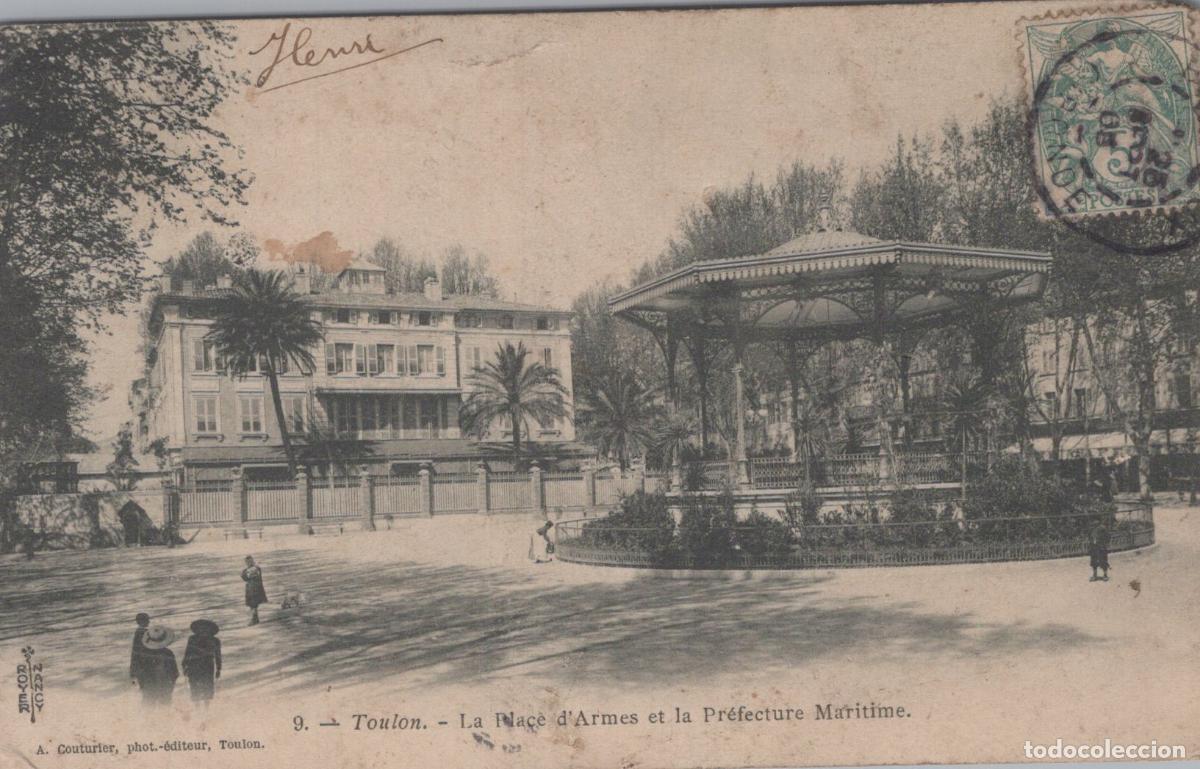 Postkarten: France Toulon Paca Place D Armes Pr&eacute;fecture Maritime Kiosque &Agrave; Musique *YAC627