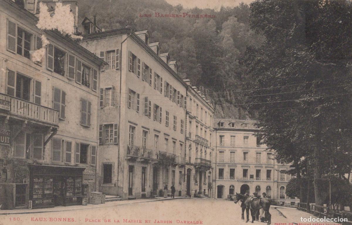 Postkarten: France Eaux Bonnes Place de la Mairie et Jardin Darralde Architecture *YAC626