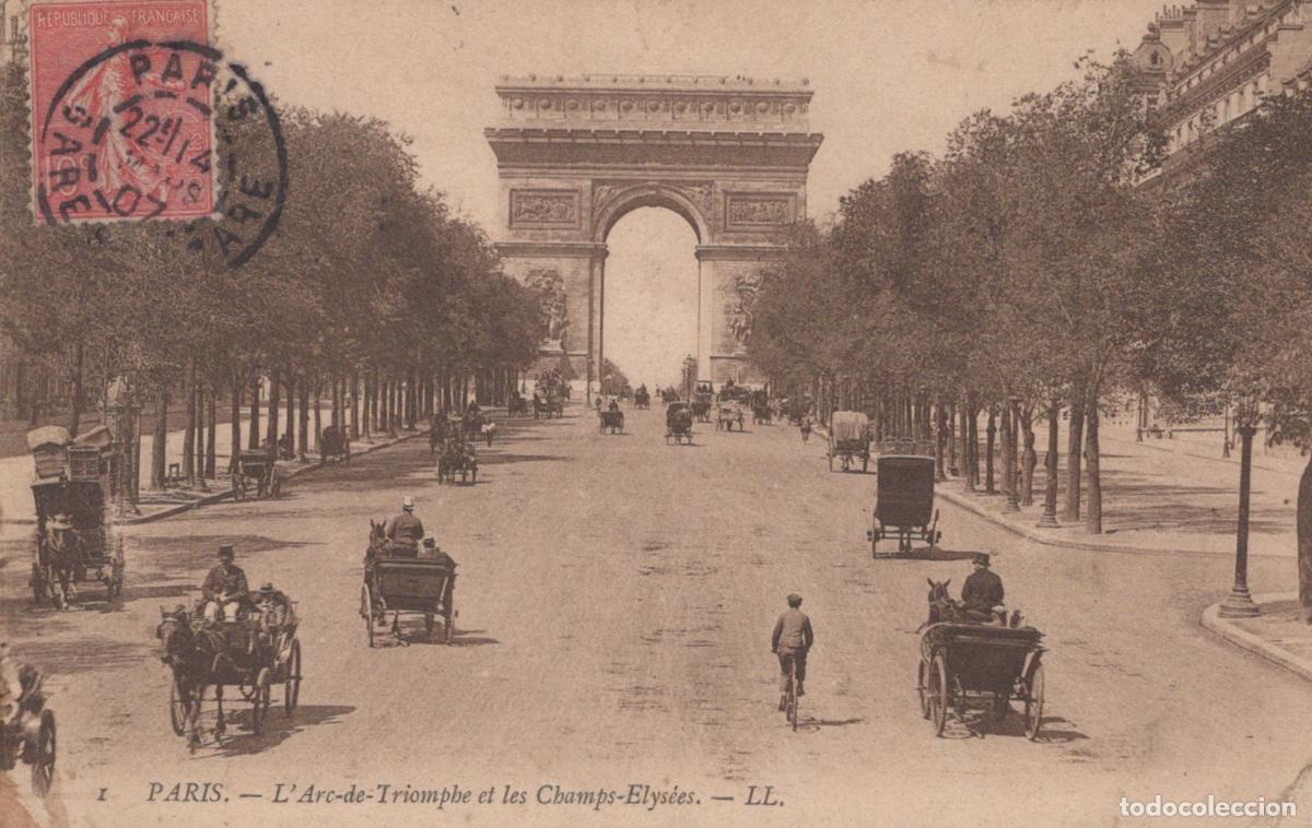 Postkarten: France Paris &Icirc;le de Arc de Triomphe Champs &Eacute;lys&eacute;es Cal&egrave;ches *YAC652