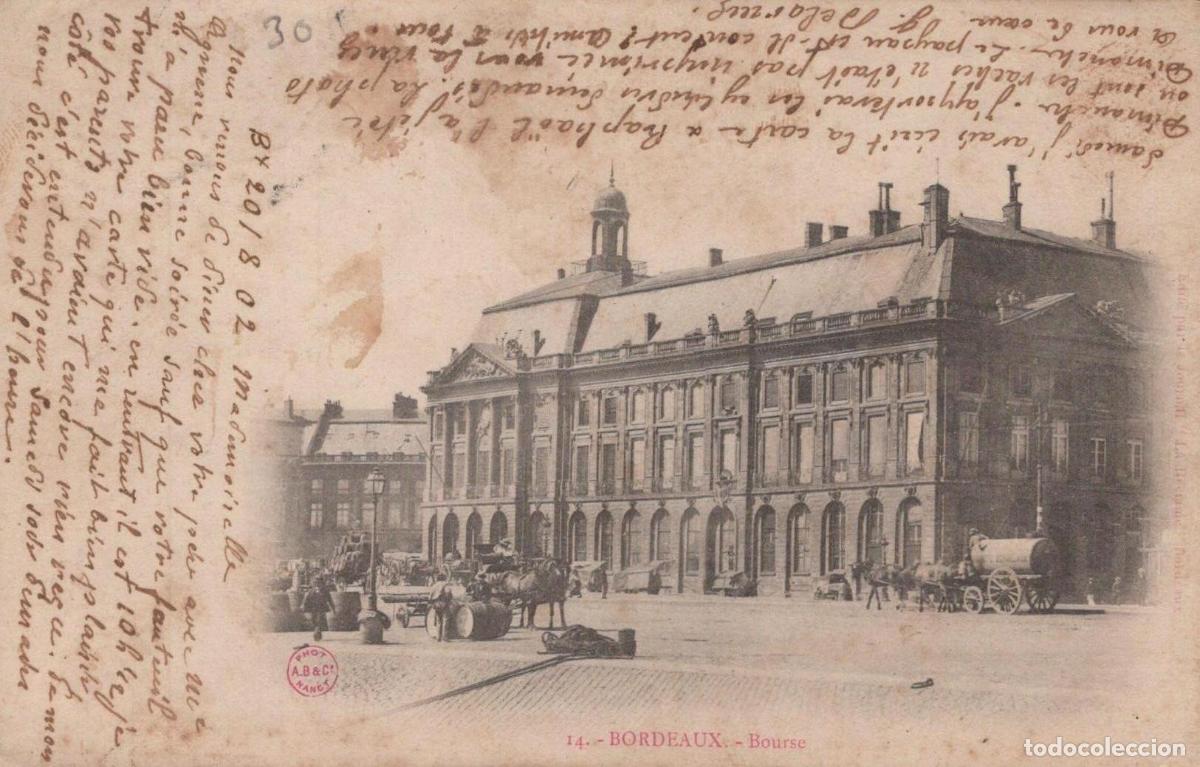 Postcards: France Bordeaux Place Bourse Architecture et Sc&egrave;ne de Vie *YAC499