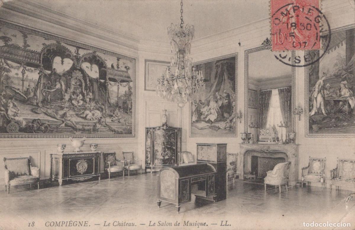 Postcards: France Compi&egrave;gne Hauts de Ch&acirc;teau Salon de Musique Int&eacute;rieur *YAC677