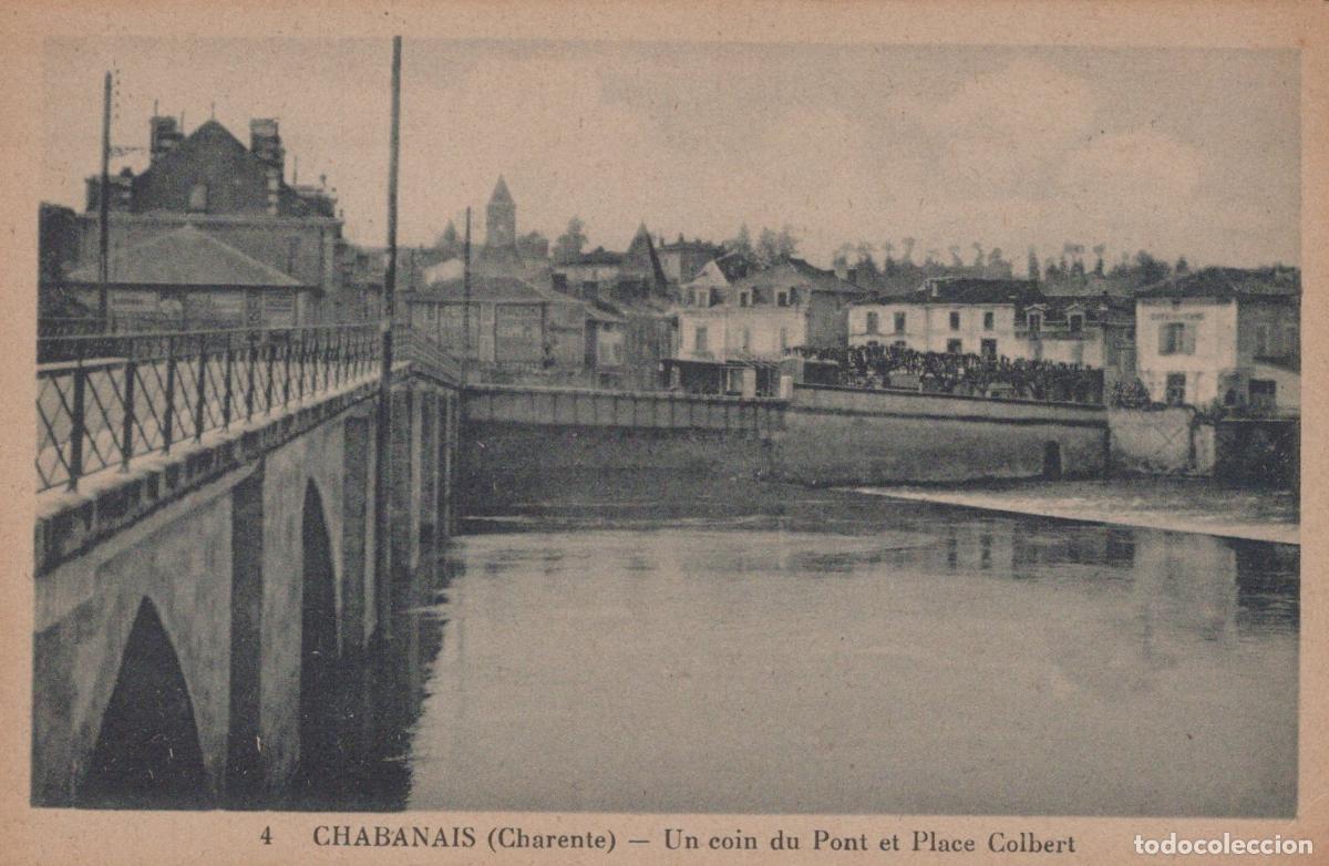 Postcards: France Chabanais Pont et Place Colbert Vue Rivi&egrave;re *YAC516
