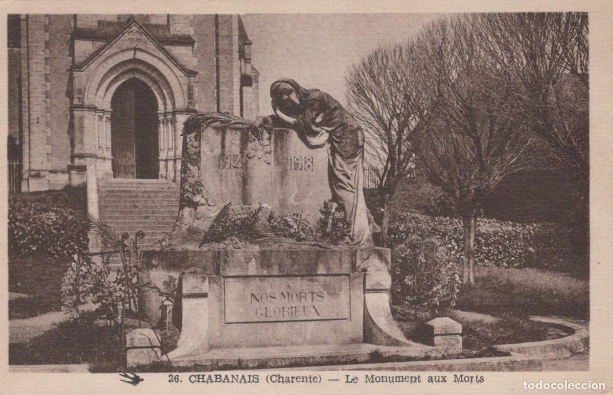 Postkarten: France Chabanais Monument Aux Morts 1914 1918 &Eacute;glise *YAC524