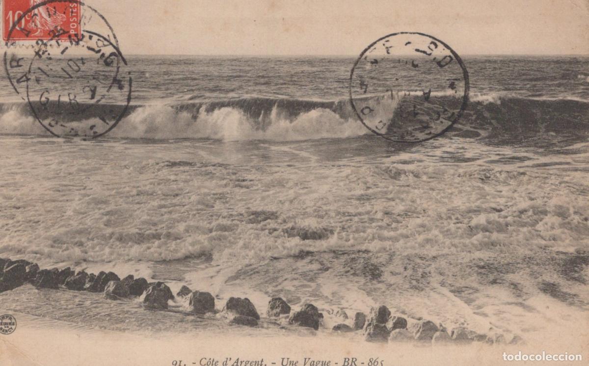 Postkarten: France C&ocirc;te D Argent Paysage Marin Vague *YAC705