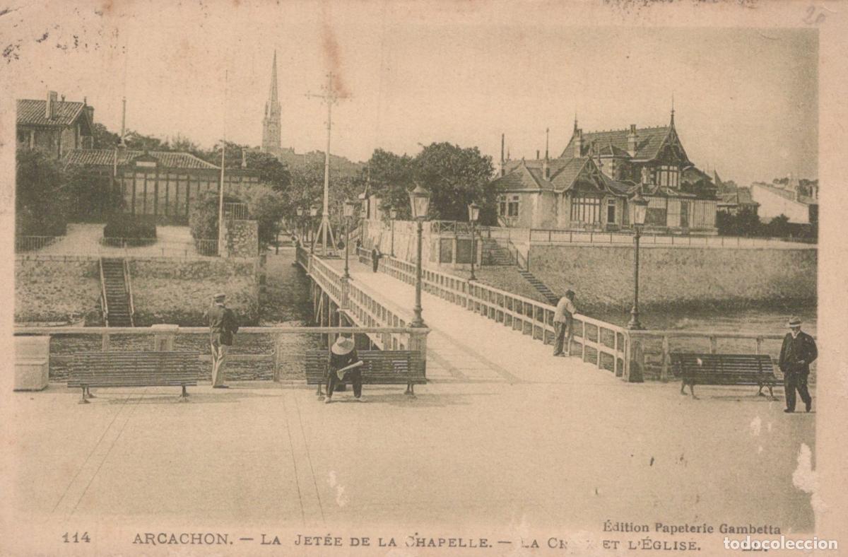 Postkarten: France Arcachon Jet&eacute;e de la Chapelle &Eacute;glise *YAC707