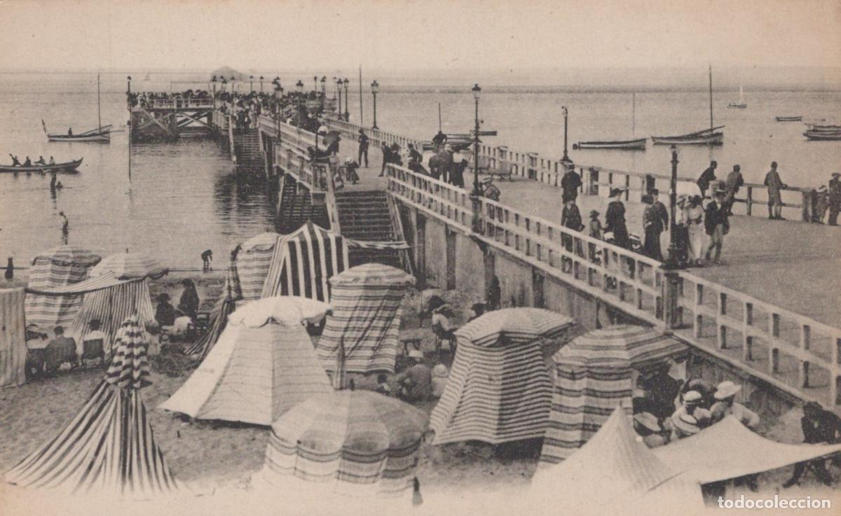 Postkarten: France Trouville sur Mer Normandie Plage Jet&eacute;e Baigneurs Tentes *YAC715
