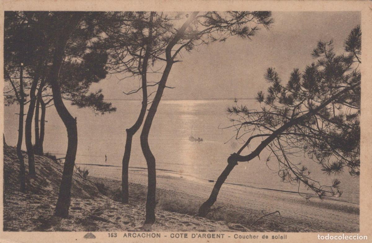 Cartoline: France Arcachon Paysage Maritime Coucher de Soleil Post&eacute;e *YAC724