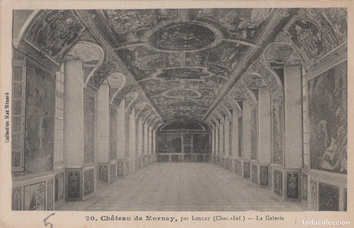 Postkarten: France Loulay Ch&acirc;teau de Mornay la Galerie Int&eacute;rieure *YAC564