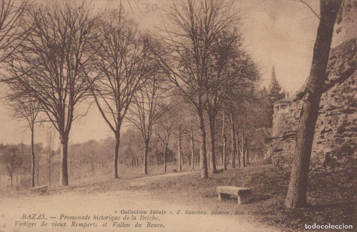 Cartoline: France Bazas Promenade de la Br&egrave;che Remparts Arbres *YAC744