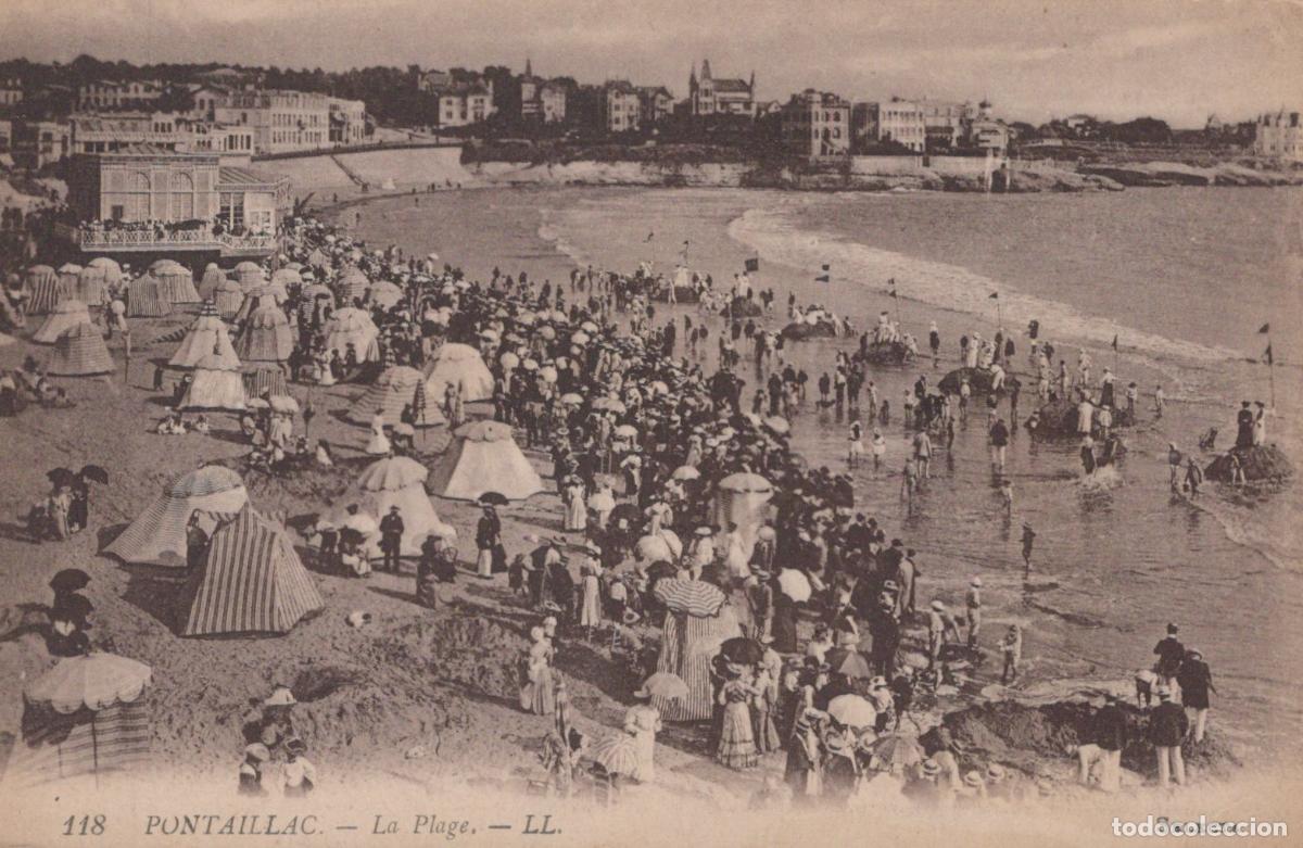 Postcards: France Royan Plage de Pontaillac Anim&eacute;e Foule &Eacute;l&eacute;gante *YAC790