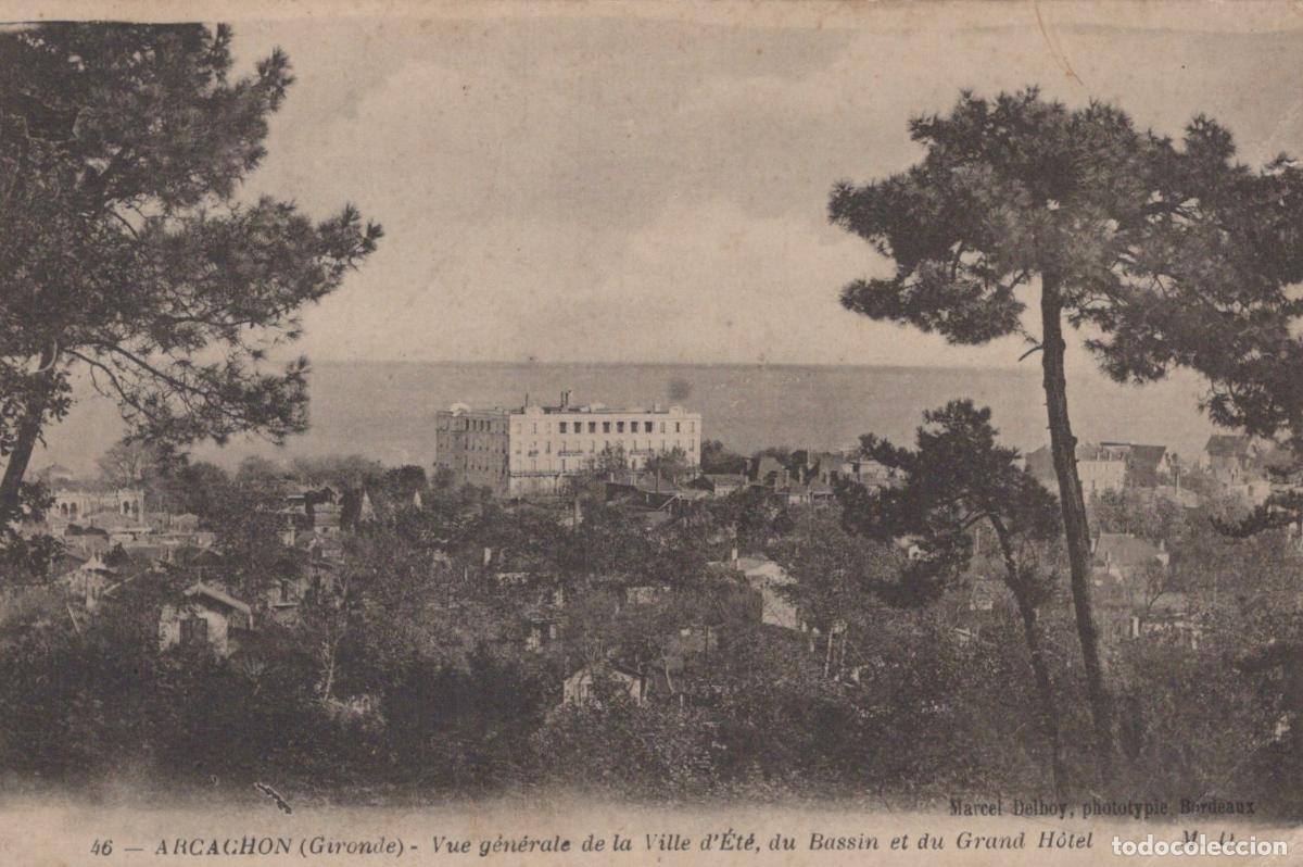Cartoline: France Arcachon Vue G&eacute;n&eacute;rale Ville D &Eacute;t&eacute; Bassin Grand H&ocirc;tel *YAC620