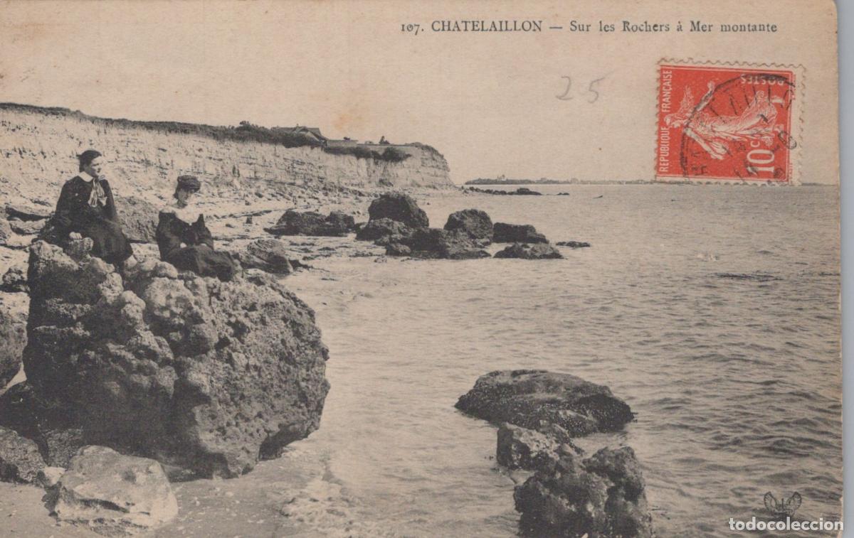 Postkarten: France Chatelaillon Rochers Figures Mar&eacute;e Montante *YAC819