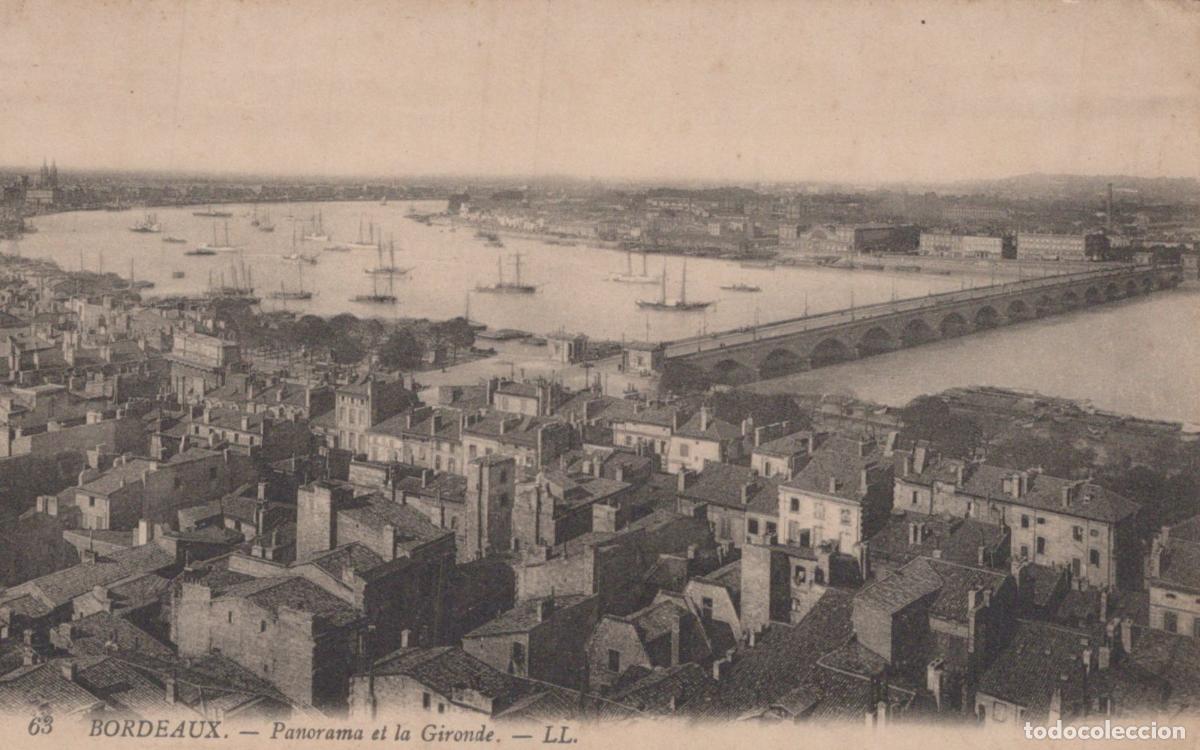 Postkarten: France Bordeaux Panorama Ville Pont de Pierre Garonne Unposted *YAC633