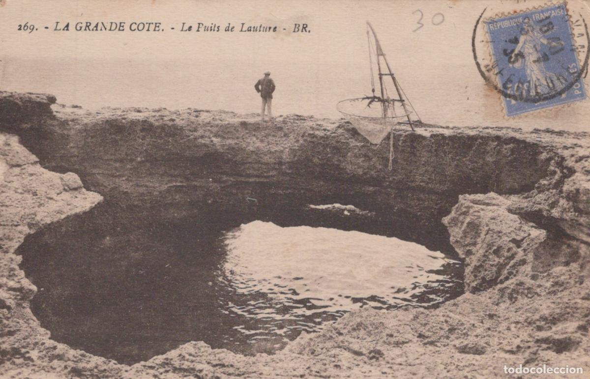 Postcards: France Brest Bretagne Puits de Lauture Grande C&ocirc;te Paysage Marin Rocheux *YAC895