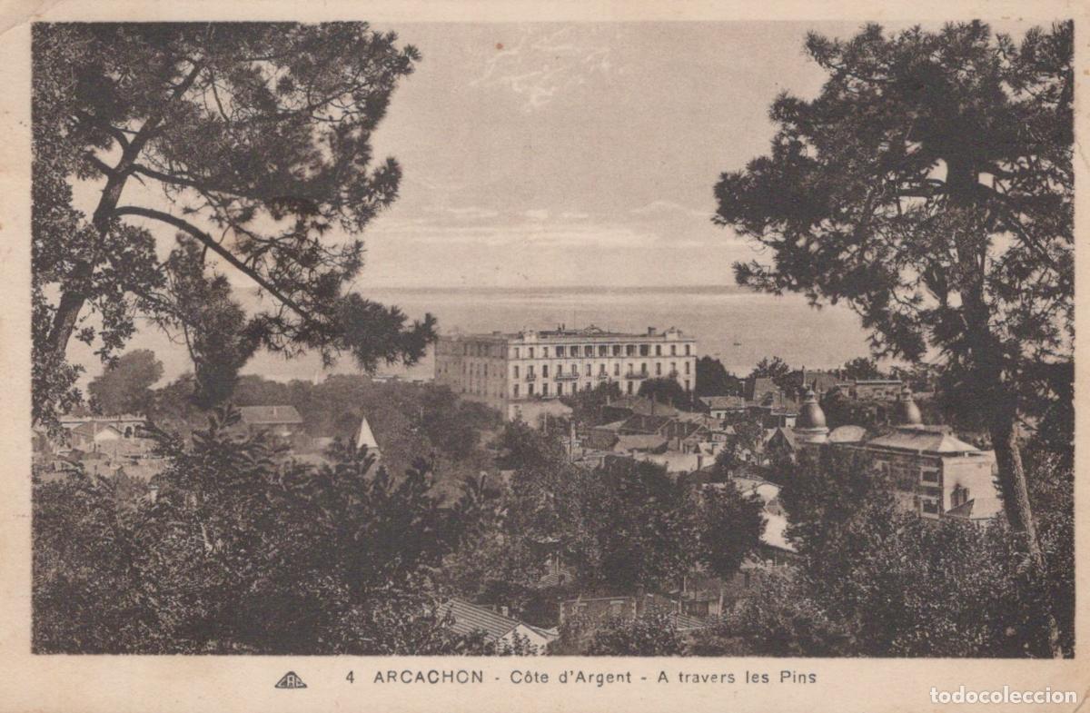 Postcards: France Arcachon Paysage C&ocirc;tier H&ocirc;tel Pins Mer *YAC688