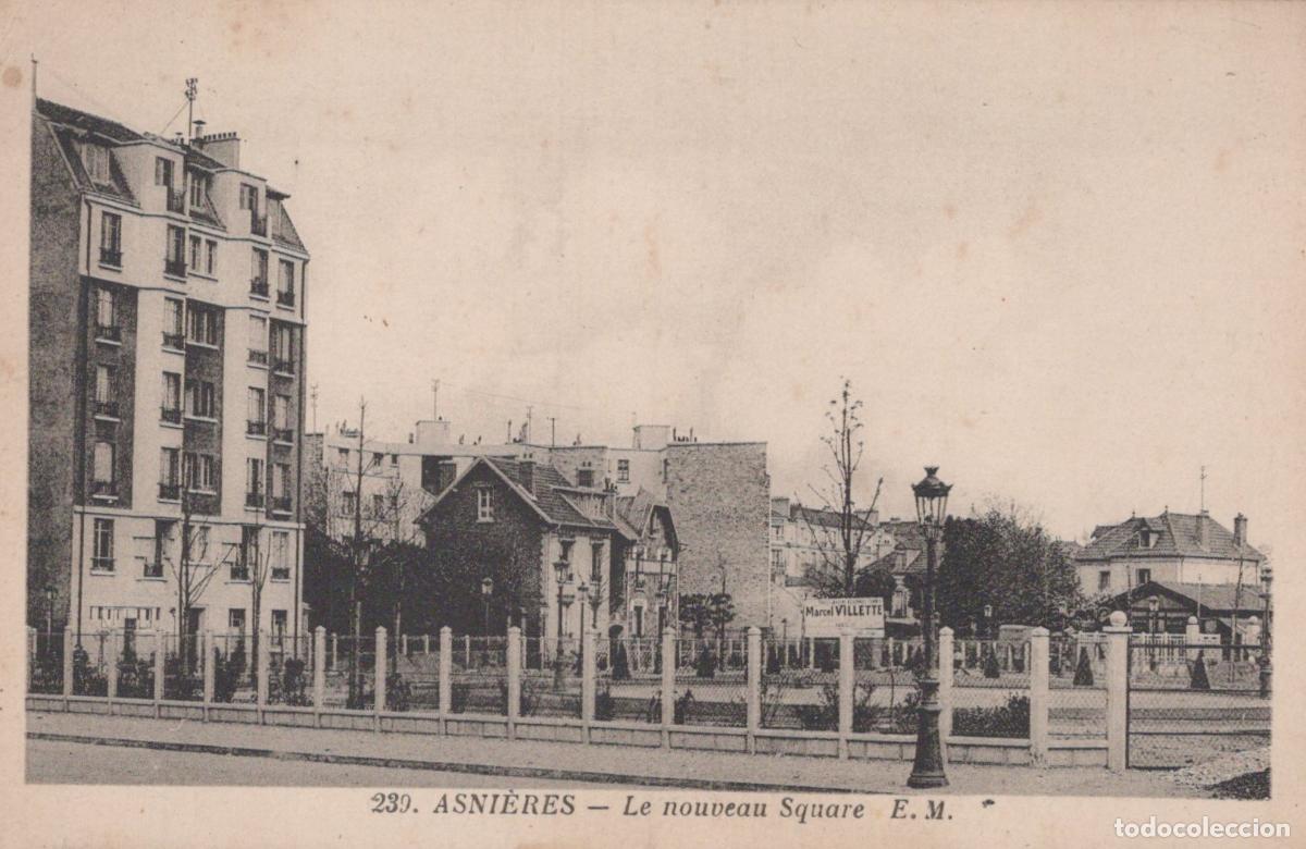 Postkarten: France Asni&egrave;res &Icirc;le de le Nouveau Square Architecture Urbaine Unposted *YAC922