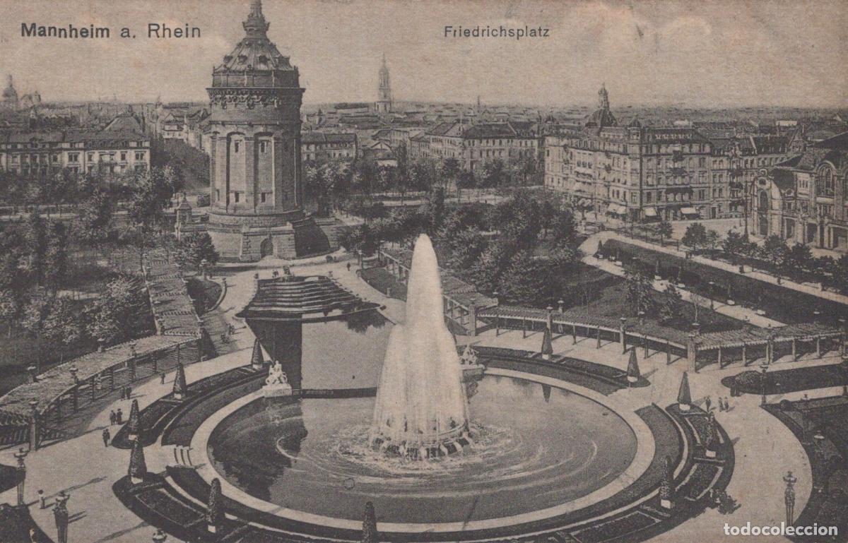 Postkarten: Deutschland Mannheim Friedrichsplatz Wasserturm Jugendstil Brunnen *YAC948
