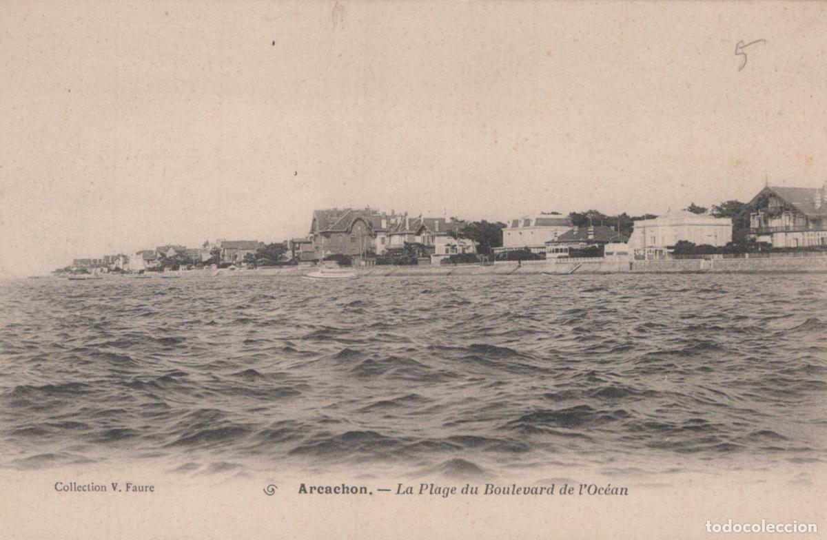 Postkarten: France Arcachon Plage Bd Oc&eacute;an Villas C&ocirc;ti&egrave;res Unposted *YAC723