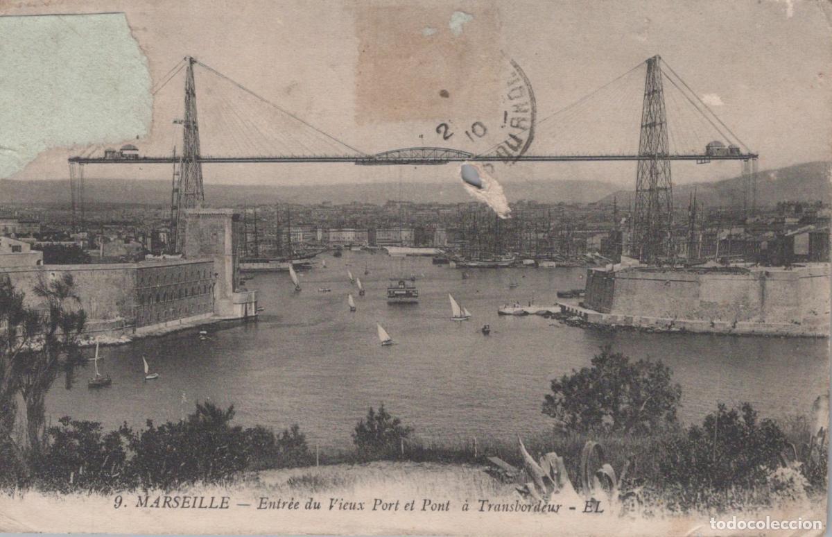 Postcards: France Marseille Entree du Vieux Port Pont Transbordeur *YAC988