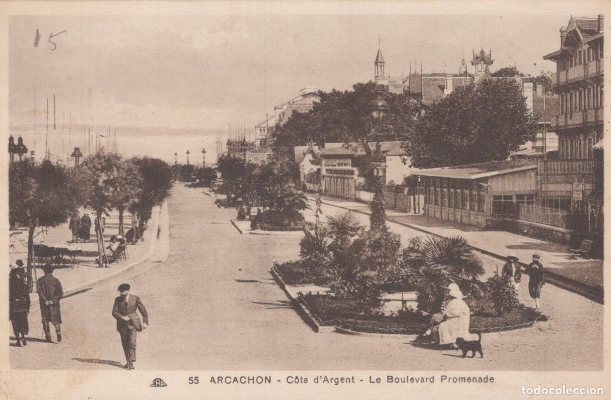 Postcards: France Arcachon Le Boulevard Promenade Architecture Unposted *YAC736