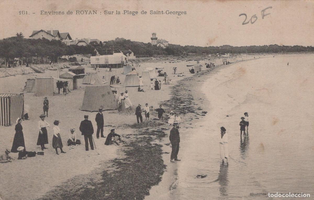 Postkarten: France Royan Plage de Saint Georges Sc&egrave;ne Anim&eacute;e Affranchie *YAC788